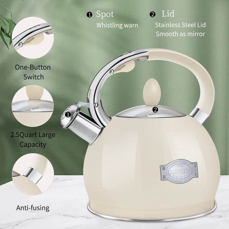 Cream stove 2025 top kettle